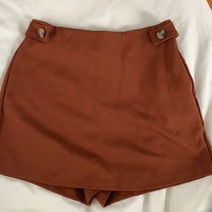 tan mini skort! never worn!